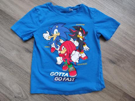 Tričko ježko sonic, h&m,122