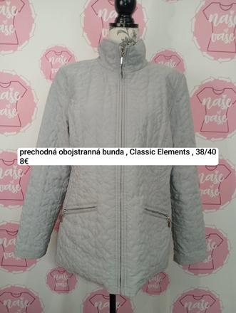 Prechodná obojstranná bunda 38/40, 38