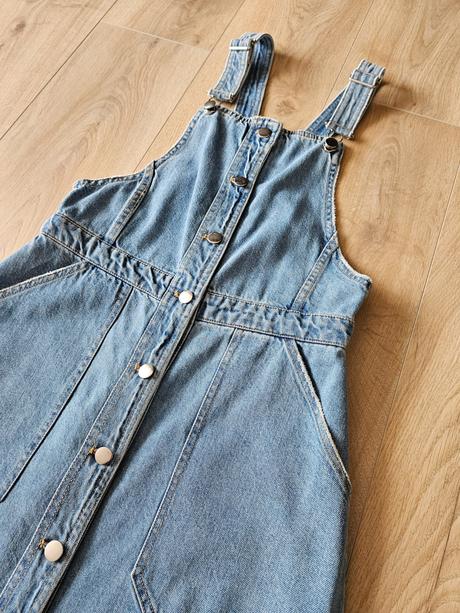 Rifľové šaty na traky, h&m,40