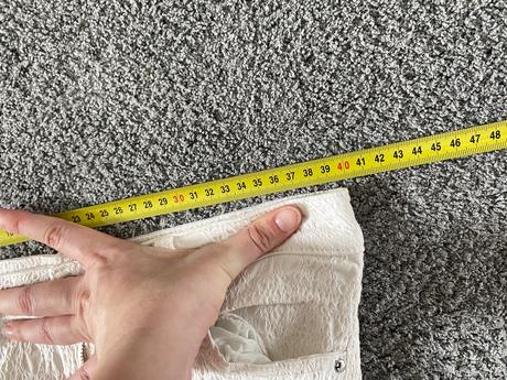 Biele jegginsy super elasticke s/m, 28