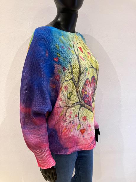 Dámske vzorované svetrové tričko (l), l