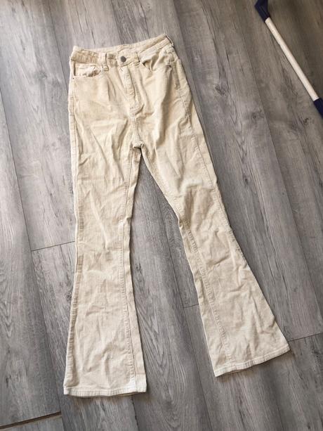 Menčestrové zvonové nohavice, xs