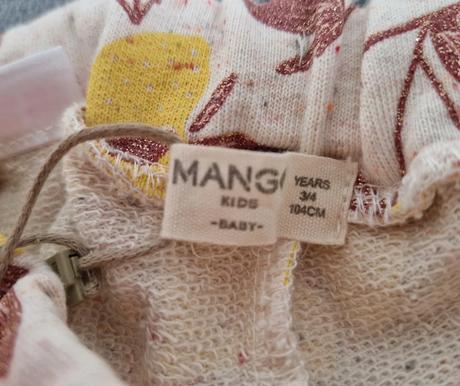 Mango dievčenské nohavice bavlnená zmes, mango,104