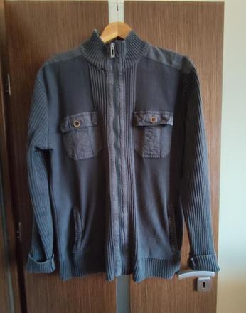 Pánsky sveter xl, zelenošedá farba, xl