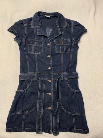 Rifľové minišaty alebo dlhšia košeľa s opaskom, 38