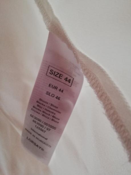 Biela blúzka s cipkovanymi rukávmi, orsay,42