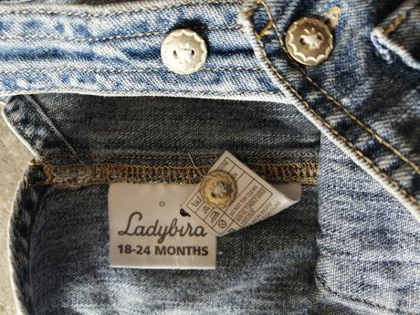 Riflová suknička s kvietkami v do 90cm,18-24mes, ladybird,86