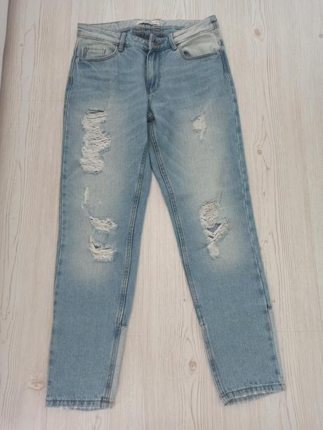 Rifle svetlé potrhané, xs