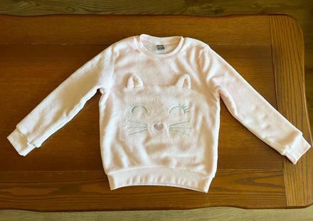 Teplá chlpatá mikina s mačičkou, kids,128