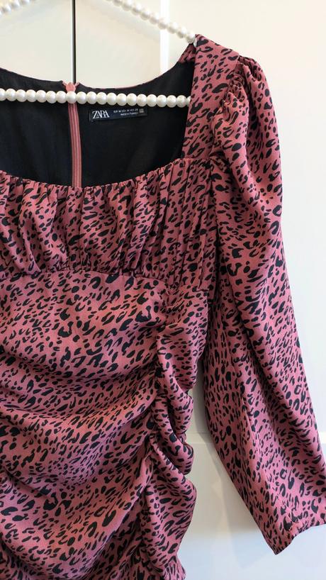 Staroružové nariasené šaty zara, zara,s