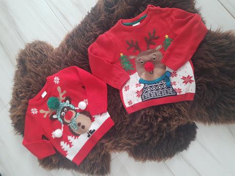2x detský vianočný sveter 92/98, 92