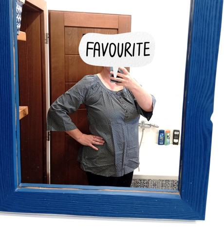 Bavlnená blúzka s bodkami, 44