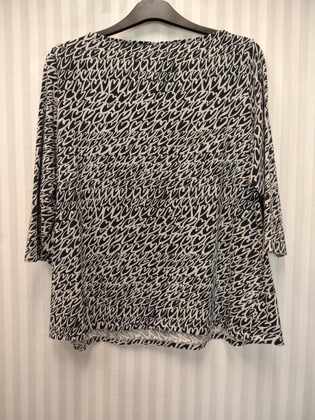 Dámsky čierno biely elastický top, h&m, xxxl, h&m,xxxl