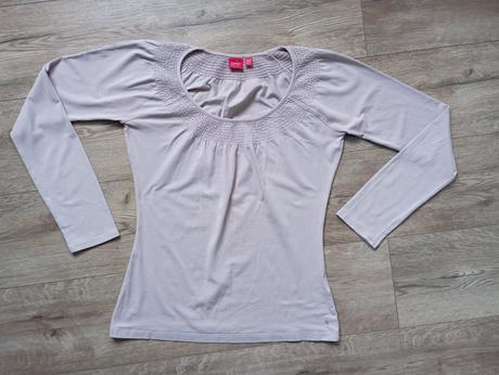 Pudrovoružové tričko s pekným výstrihom, esprit,m