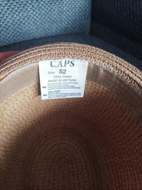 Letný klobúk, veľkosť 52, 52