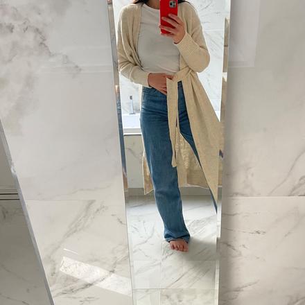 Predám dlhý béžový sveter green apple / long beige, s