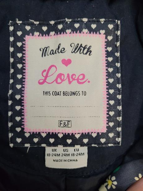 Kvietkovaná prechodná bunda f&f (18 - 24 mes.), f&f,86