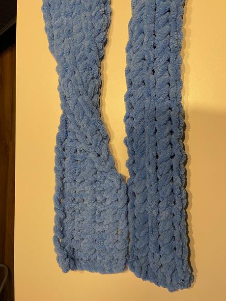 Handmade šál z puffy vlny,