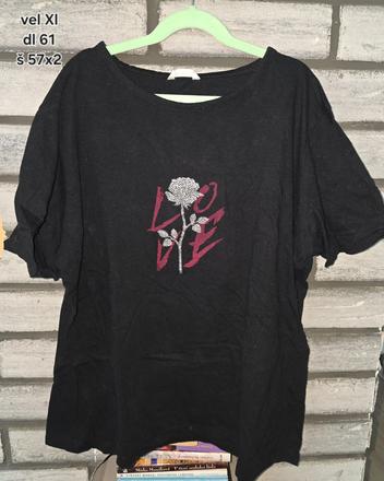 Tricko ruza s kamienkami, xl