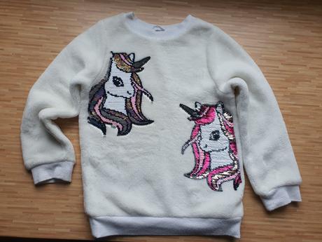 Hunata mikinka s flitrami, h&m,110