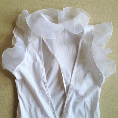 Biele body - top s volanikmi vel.m, m