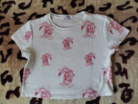 Biely top s drakmi bershka, bershka,m