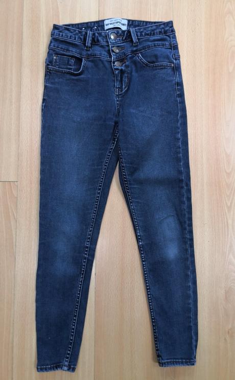 Trendy skinny jeans s vysokym pasom, new look,34