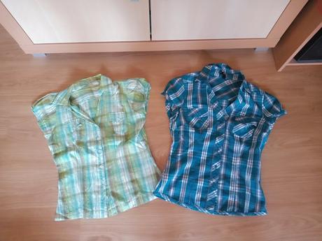 Nenosena riflová sukňa,tričko a blúzky + kabela, 36
