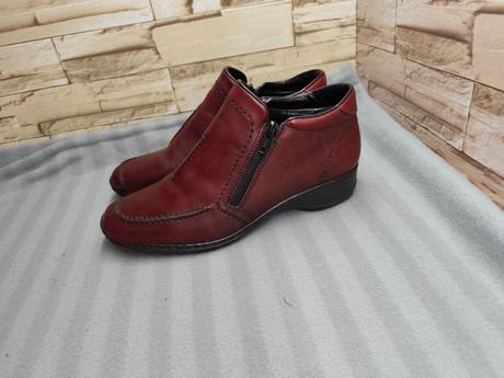 Rieker 38 - dámske kožené bordové topánky, rieker,38