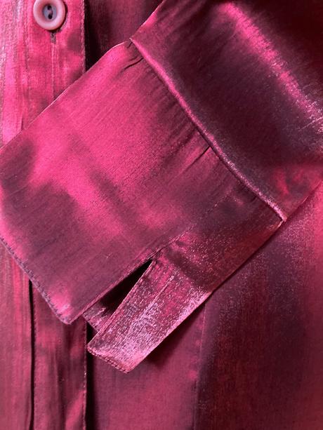 Košeľa lesklá vínovočervená, m