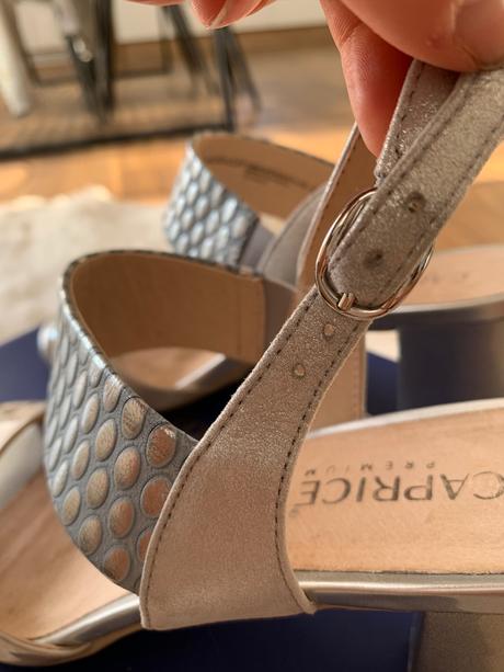 Strieborné sandálky, 40