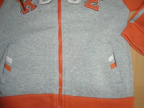 Oranzovo-siva mikina, 140