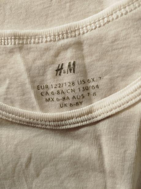 4x biele tielko, h&m,122