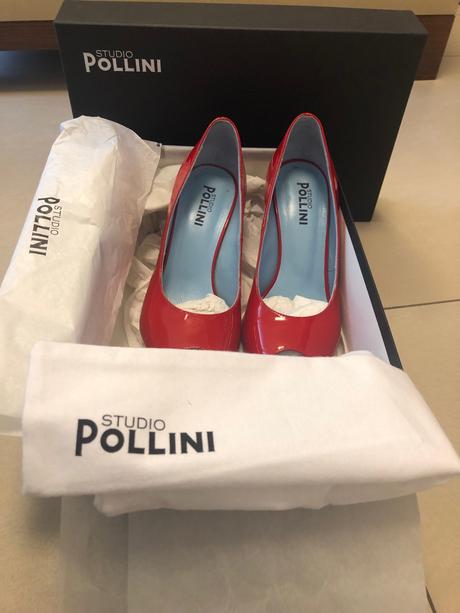 Exkluzívne kožené lodičky pollini, 36,5, 36