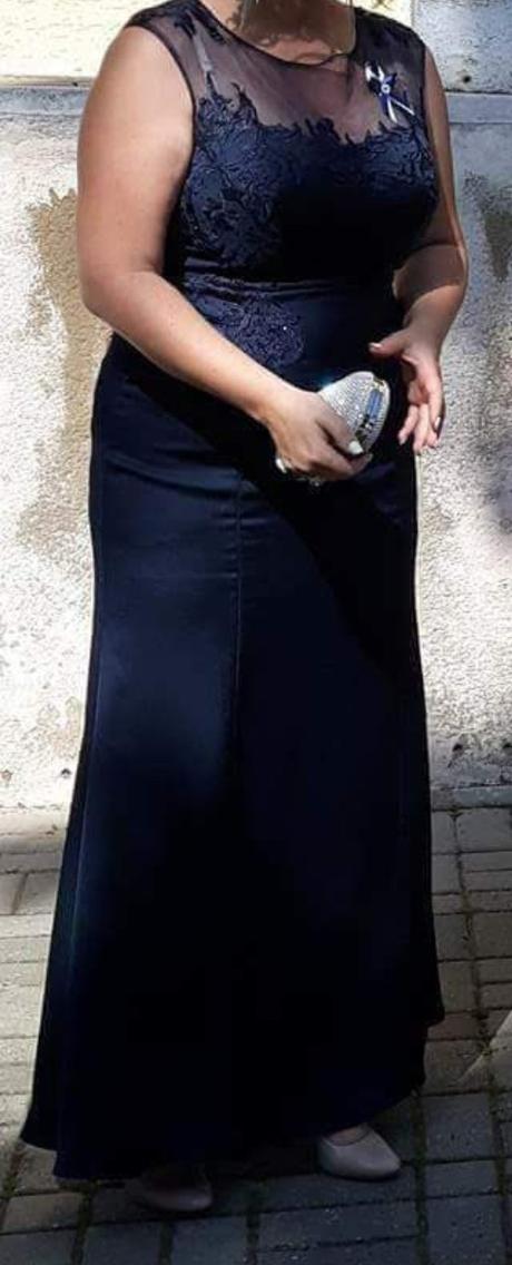 Spoločenské šaty 46 tmavo modré, 46