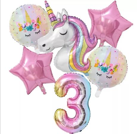 Balóny 3 roky jednorožec, 