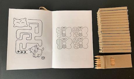 Sada -svadobné omaľovánky + pastelky,