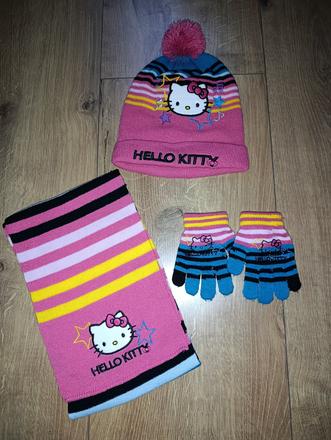 Set hello kitty ciapka+ sal+ rukavice, hello kitty,98