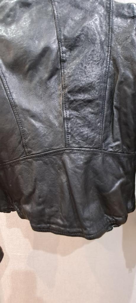 Pravá koža bunda motorkárska, s