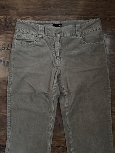 Menčestrové nohavice, h&m,36