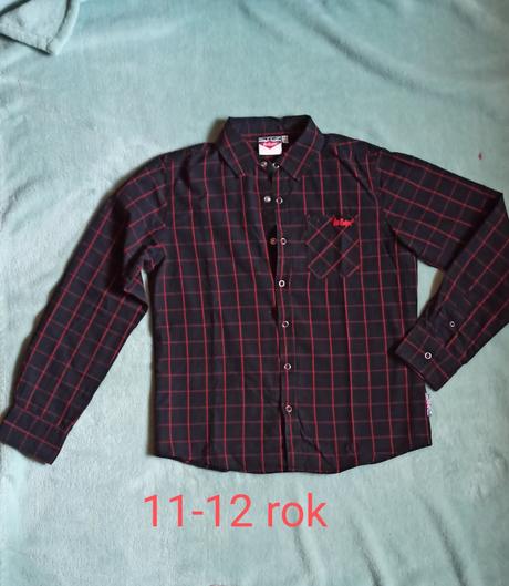 Červeno čierna károvaná košeľa 11-12 rokov, lee cooper,152