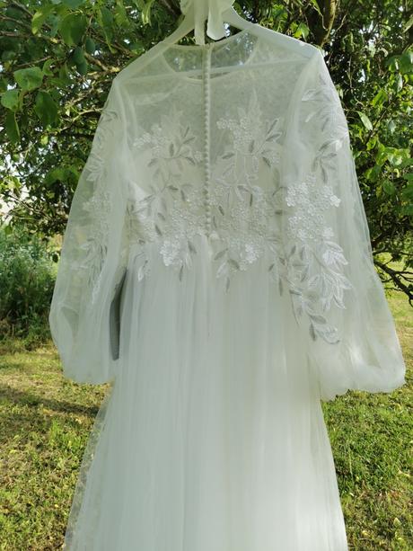 Svadobne saty - boho, nove - puff rukavy, 38