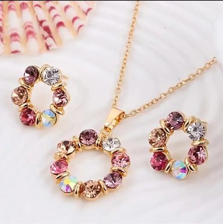 Set náušnice + retiazka s príveskom,