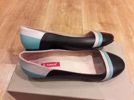 Celokožené damske baleriny, 38