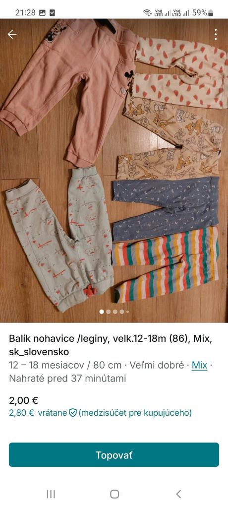 Balík oblečenia velk. 12-18m 86, 86–98