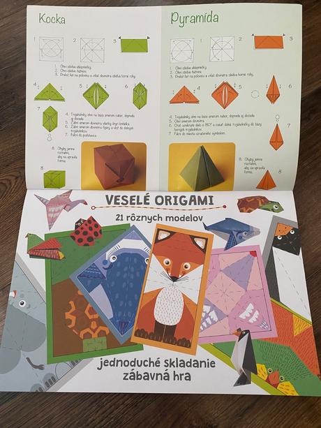 Skladačka - papierové zvieratká - origami, 