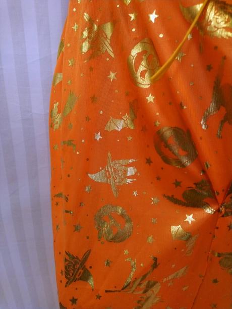 2dielny halloween kostým oran. plášť klobúk, 3-10r,