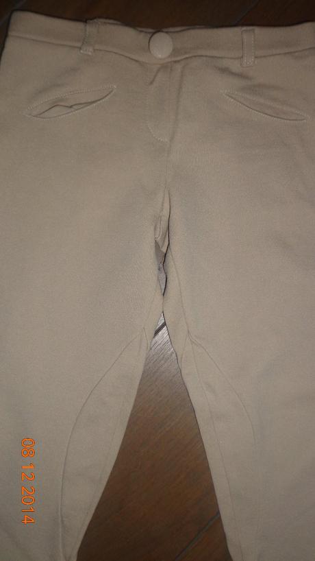 Kremove nohavice, zara,116