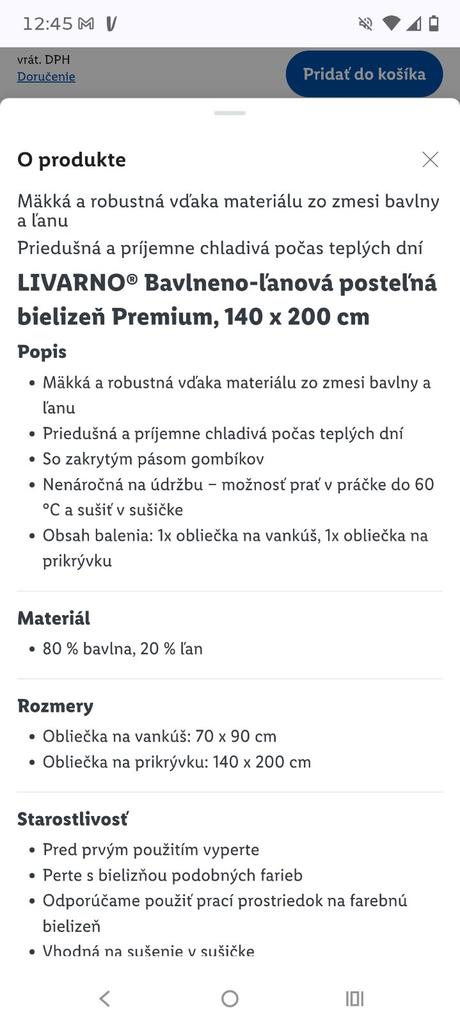 Ľanovo bavlnené posteľné obliečky premium 140x200,