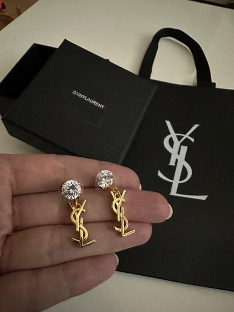 Nové nenosené náušnice ysl, yves saint laurent